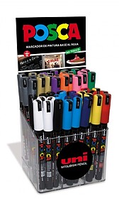 Expositor de 48 Marcadores de Pintura Posca PC-1MR - Ponta R...