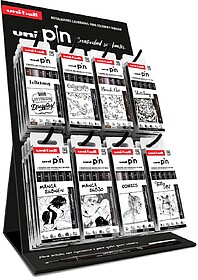 182634910 : Marcador uniball pin expositor de 32 blisters so...