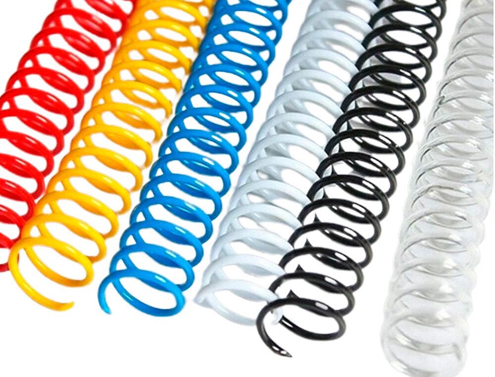 Espiral plástico Yosan passo 64 nº 20 cores sortidas caixa de 50 unidades 3034ESSUR20/50