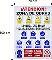 Cartaz combinados normas trabalho 100x70cm
