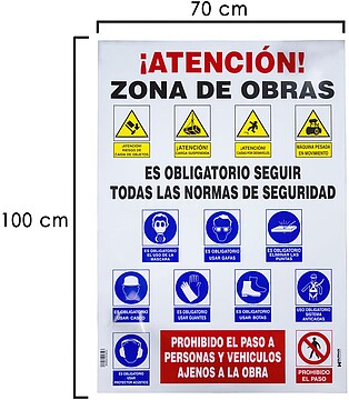 Cartaz combinados normas trabalho 100x70cm