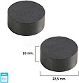 Ferrita de íman Wolfpack redonda 22,5x10mm (Blister 2 peças)