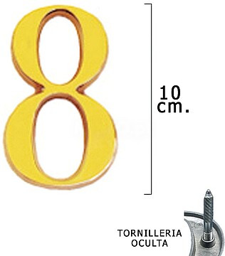 Bronze de número ”8” WOLFPACK 10cm + TORN-BL.1