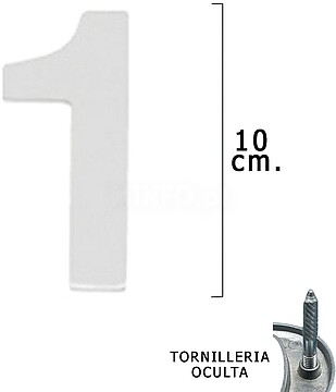 NÚMERO ”1” WOLFPACK PL. MT 10cm + rasgado-b. 1