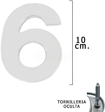 O NÚMERO ”6” WOLFPACK PL. MT 10cm + rasgado-b. 1