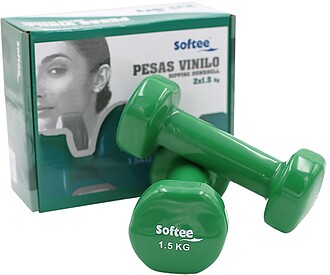 JOGO PESOS VINIL SOFTEE - Verde 1,5 kg