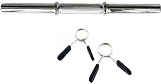 BARRA HALTÈRE 36CM COM FIXAÇÕES MOLA