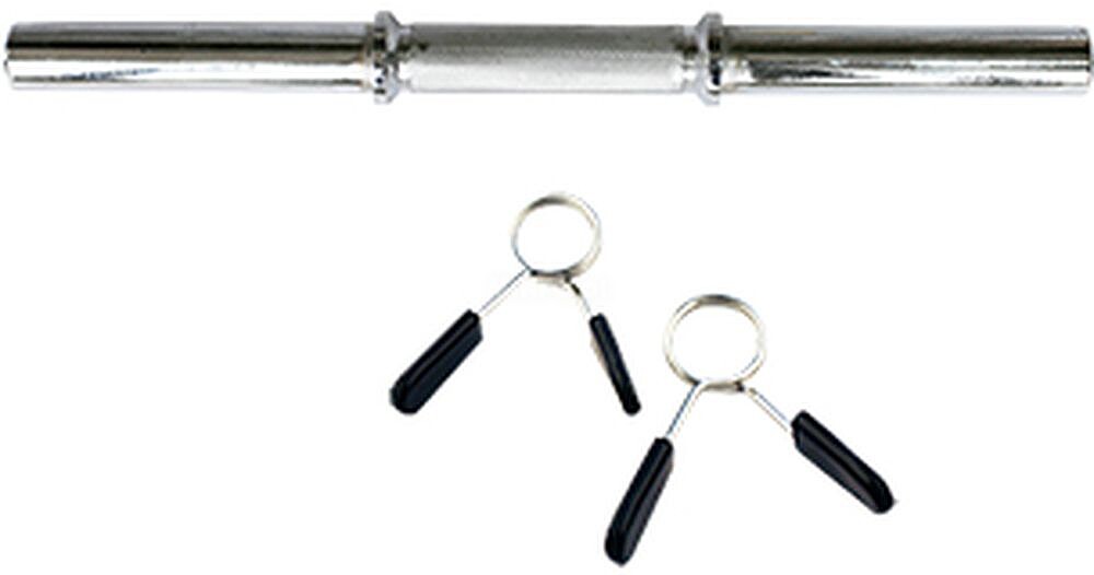 Barra Haltère 36CM com Fixações Mola