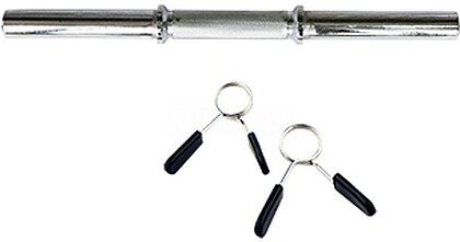Barra Haltère 36CM com Fixações Mola