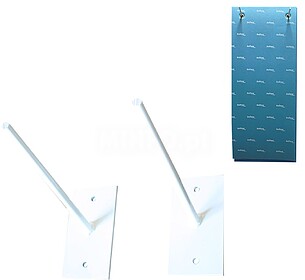 SUPORTE PAREDE COLCHONETE COM FUROS 2 PEÇAS