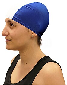 GORRO NATAÇÃO LICRA Softee SENIOR - Royal/Branco Senior
