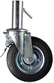 Rueda de Andamio Hembra, Con Freno, Goma Negra, Carga Máxima 200 kg, Ø200 mm G-87173