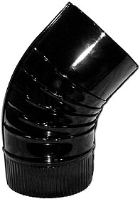 COTOVELO fogão preto VITRIFICA 120mm 45 °