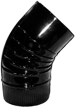 COTOVELO fogão preto VITRIFICA 120mm 45 °