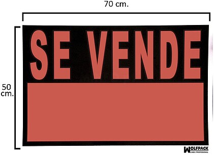 PLACA Se Vende 70x50 cm. Oryx