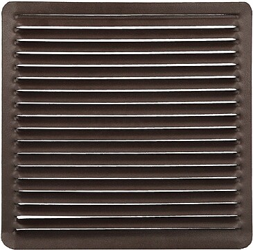 Grelha Ventilação Embutir 17x17 cm. Alumínio Madeira