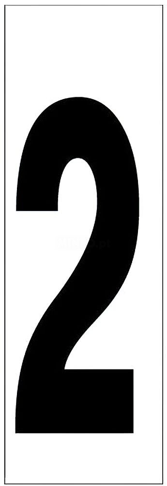 Numero Adesivo 46x140 mm. Nº 2