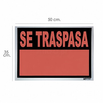 PLACA Se Traspasa 50x35 cm