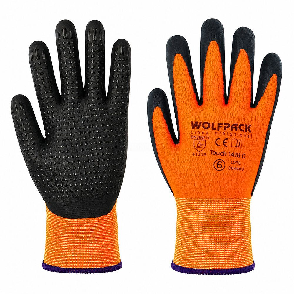 Luva Nylon COM Palma Em Foam e Pontos Nitrilo Touch 10” (Par)