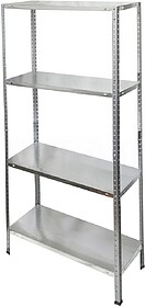 Estante Aço Galvanizado COM 4 Prateleiras 150x75x30 cm. Pra...