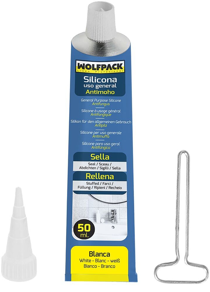 SILICONE Ácida Antimoho Tubo 50 cc. Blanca