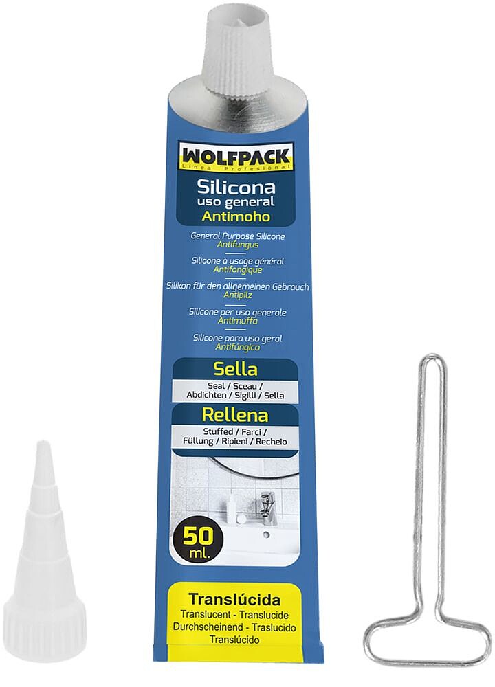 SILICONE Ácida Antimoho Tubo 50 cc. Transparente