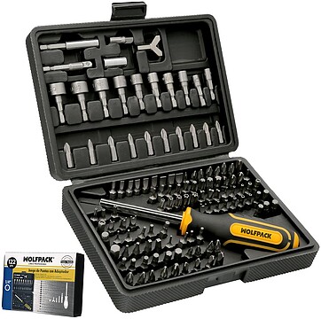 Jogo Pontas COM Chave de Fenda 1/4” 122 Pçs. COM Adaptador. Crómio Vanádio, Kit Chave Combinada, Kit Catraca, Jogo De Pontas, Punho e Adaptadores 1/4” Maleta 122 Peças. Crómio Vanádio Target