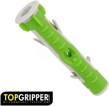Taco Topgripper Bimaterial Ø 8 mm. (Caixa 100 unidades) Taco Ancoragem Universal, Taco Betão, Taco Pladur, Taco Tijolo Taco Topgripper Bimaterial Ø 8 mm. (Caixa 100 unidades) Uso Universal