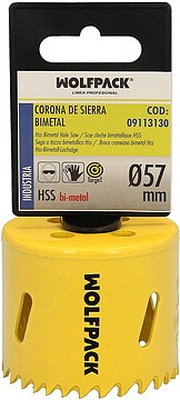 Coroa Serra Bimetal Ø 57 mm. Têmpera Térmica, Base Reforçada. Coroa Madeira, Broca Furos Madeira, Aço, Ferro, Plásticos Coroa De Serra Bimetal Target Ø 57 mm