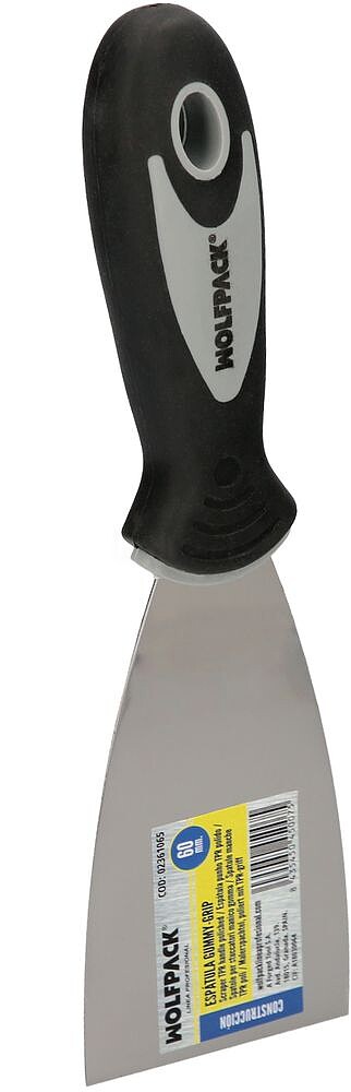 Espátula Cabo Gummy Grip Lâmina 60 mm. Espátula Gesso, Espátula Pintor, Espátula Massas, Espátula Pladur, etc. Espátula Cabo Gummy Grip Lâmina 60 mm