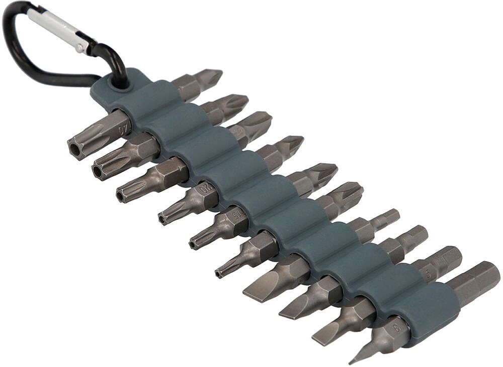 Conjunto de 20 pontas COM Mosquetão para cinto. Aço Cromo Vanádio. Conjunto 20 pontas COM Mosquetão para cinto