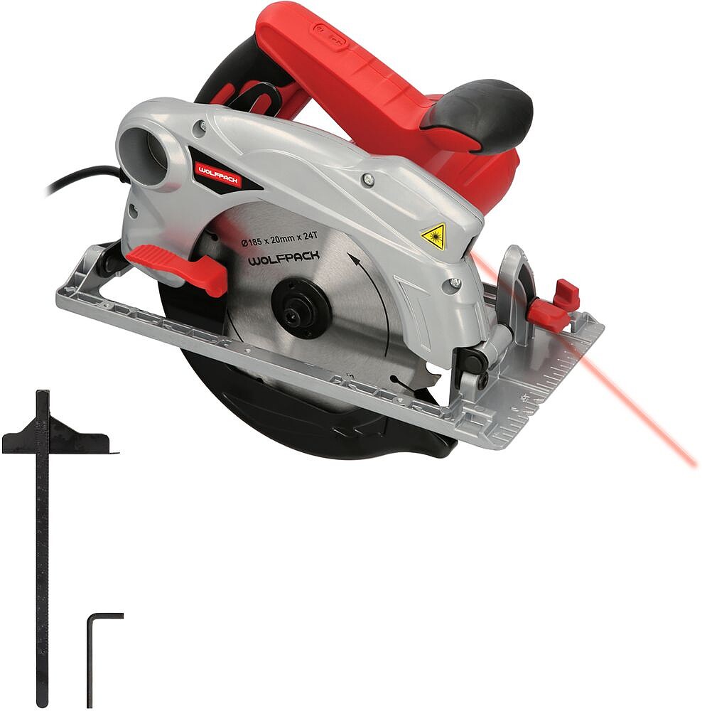 Serra Circular 1300 Watt. COM Laser Disco 185 mm. 4.700 RPM Corte Inglete Regulador de Profundidade. Ingletadora, Serra Madeira Serra Circular 1500 Watt. COM Laser Disco 185 mm. Corte a Inglete COM Regulador de Profundidade
