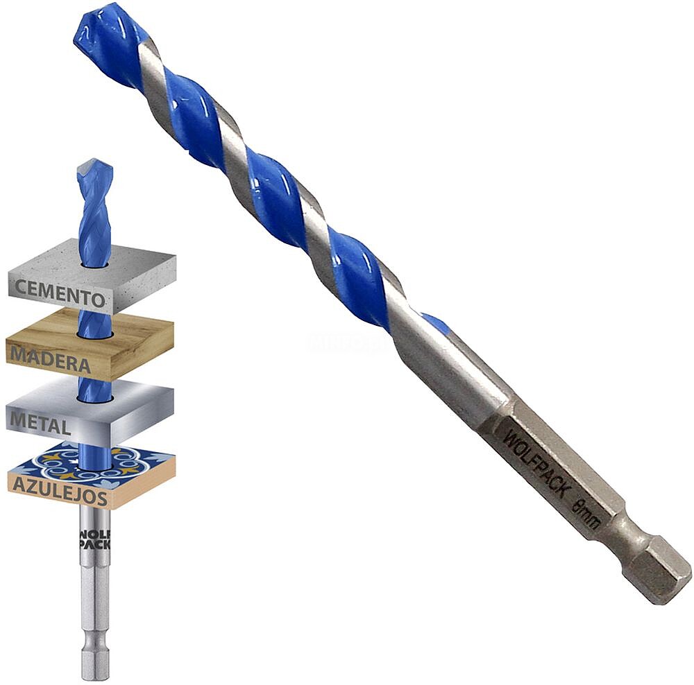 Broca Universal Hexagonal Ø 8,0 mm. (Blister 1 peça) Broca Universal Hexagonal Ø 8,0 mm. (Blister 1 peça)