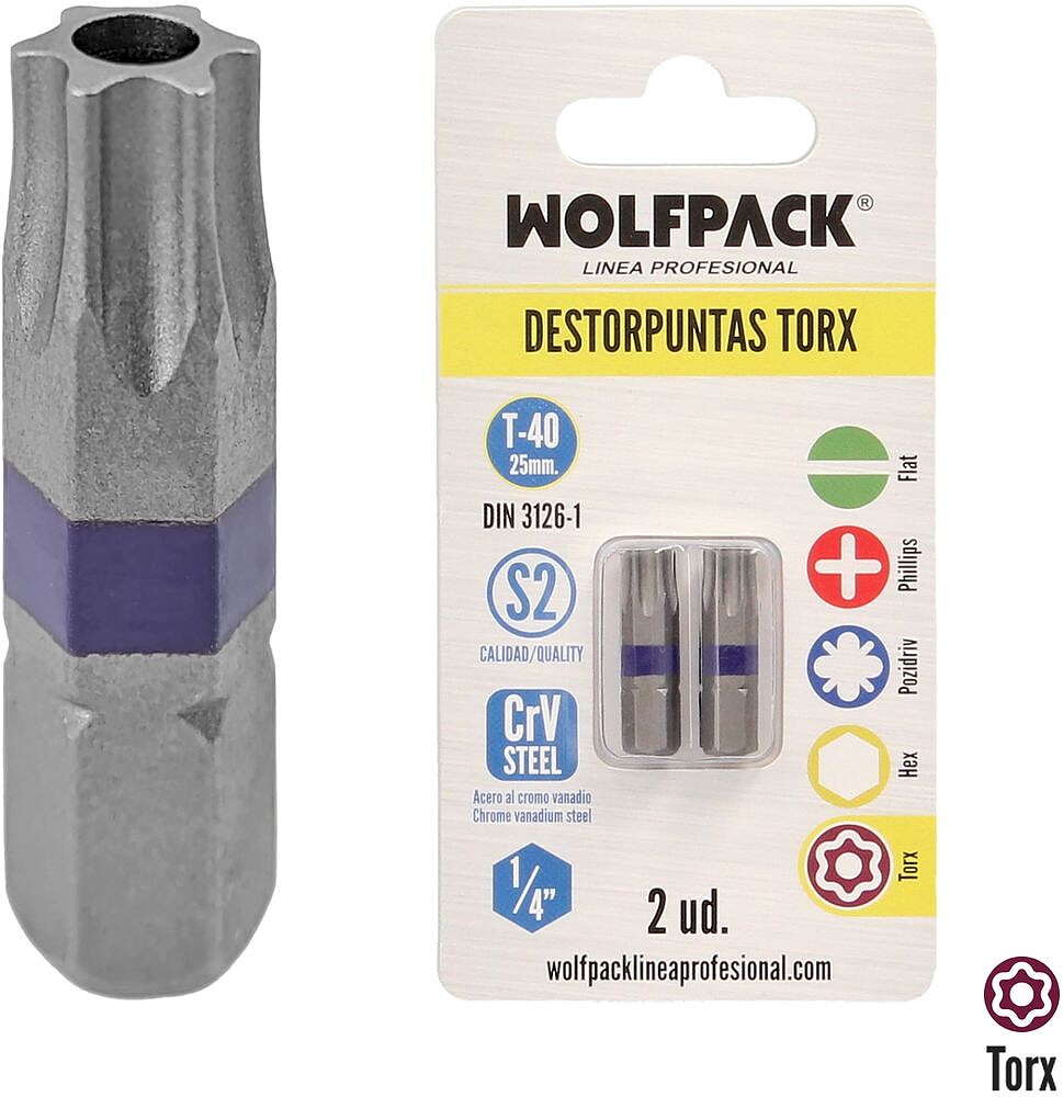 Pontas - Bits Torx T-40 (2 Peças) Pontas - Bits Torx T-40 (2 Peças)