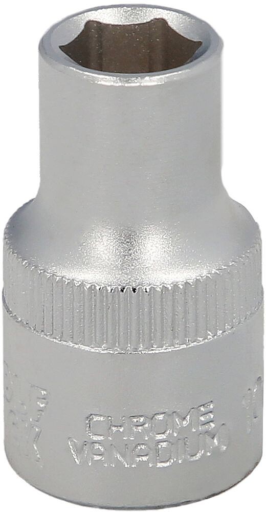 Chave de Soquete 1/2” Hexagonal 14 mm. Perfil de 6 faces. Aço Cromo Vanádio, Bordas Arredondadas Chave de Soquete 1/2” Hexagonal 10 mm