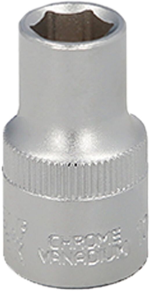 Chave de Soquete 1/2” Hexagonal 11 mm. Perfil de 6 faces. Aço Cromo Vanádio, Bordas Arredondadas Chave de Soquete 1/2” Hexagonal 11 mm