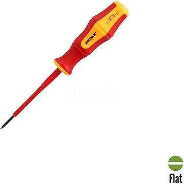 Chave de Fenda Plana Isolada Certificada VDE 1.000 V. Medida 0,4 x Ø 2,5 x 75 mm. Chave de Fenda SEGURANÇA Eletricista Chave de Fenda Plana Isolada Certificada VDE 1.000 V. Medida 0,4 x Ø 2,5 x 75 mm