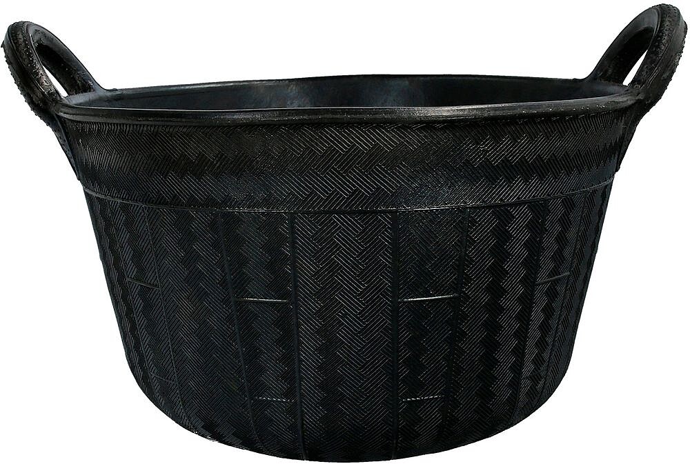 Balde Borracha Carbonária 30 Litros Com Alças Base e Laterais Reforçado. Espessura 1 cm. Balde Obra, Balde Borracha Obra
