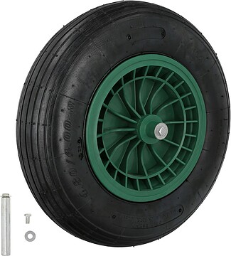 Roda Carrinho Pneumático Para Carrinho Obra/ Jardim Aro Plástico Eixo Ø 20 mm. Roda Carrinho Jardim, Carrinho Salamandra Roda Carrinho Obra/ Jardin
