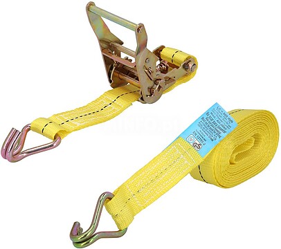 Cinta de Amarração com Catraca 6 metros x 38 mm. Catraca Metálica Automática, Cincha, Linga Mercadoria, Correia de Fixação