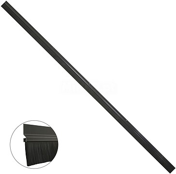 Soleira Para Portas de Garagem Alumínio Preto Com Escova 2,5 m. Escova de Porta, Soleira Garagem, Soleira Escova Garagem