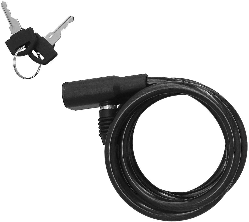 Cabo Bicicleta Espiral Com Chave Ø 8 mm. x 150 cm. Cabo Bicicleta Espiral Com Chave Ø 8 mm. x 150 cm