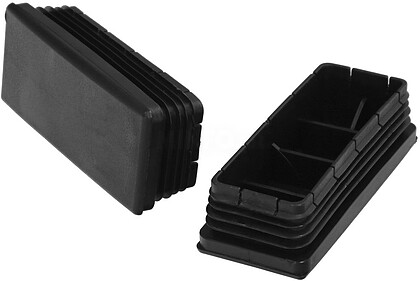 Tampão Plástico Retangular Interior. Cor Preto 100x40 mm Bolsa 25 Unidades. Tampão Plástico Retangular Interior. Cor Preto 100x40 mm Bolsa 25 Unidades
