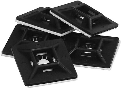 Base Adesiva Para Abraçadeiras 19x19 mm. Negra Bolsa 100 Unidades Base Adesiva Para Abraçadeiras 19x19 mm. Negra Bolsa 100 Unidades