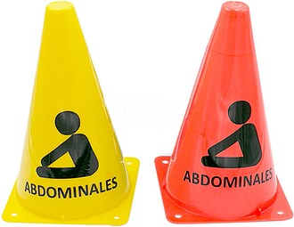 CONE TRAINING ABDOMINAIS - Laranja Flúor 23 cm