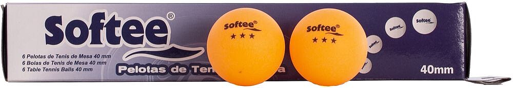 Caixa 6UN Bolas Tênis de Mesa 40MM Softee