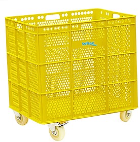 BANASTA COM RODAS - Amarelo 1