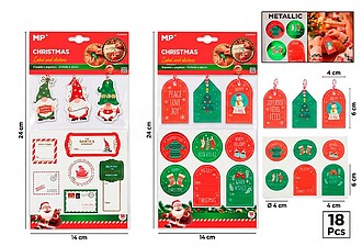 64576 Etiquetas e autocolantes de natal, modelos variados, 1...