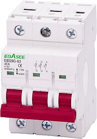 EBS9G-3P-40A : : Seccionador/ Isolador - Corrente nominal 40...