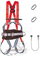 Arnês p50fb com cinto, dois mosquetões c176 e corda de 1 m e estojo G-92309